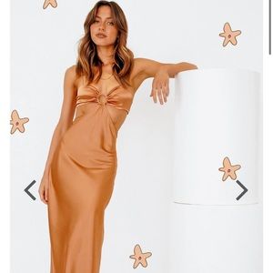 VRG GRL (Verge Girl) Going Places Bias Cut Midi Dress